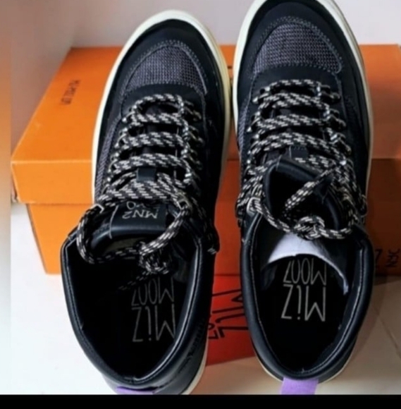 Miz Mooz Alpyne Sneakers Women's size 6.0 Slate Gray, blue Leather NWB Mid/Hi.- - Picture 8 of 11